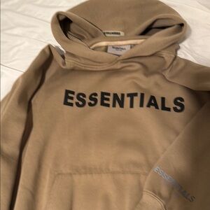 Essentials Beige Hoodie for Men